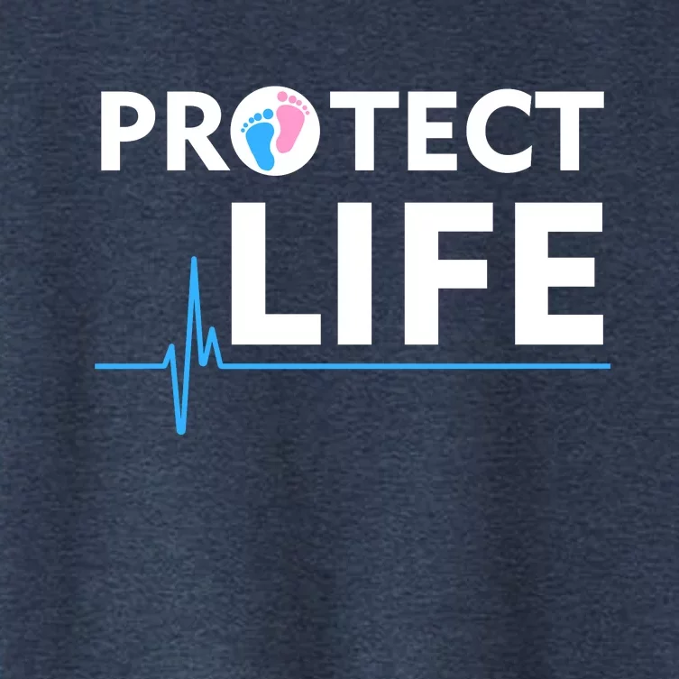 Protect Life Ribbon Pregnancy Infant Loss Awareness Stop Abortion Women's Crop Top Tee