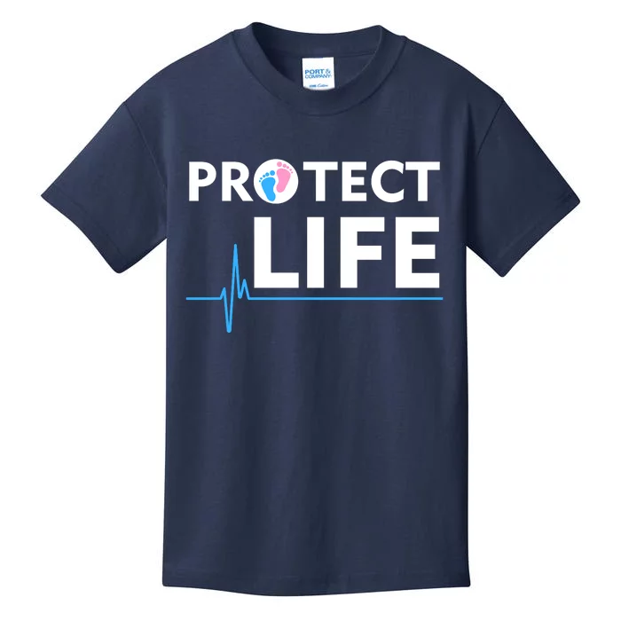 Protect Life Ribbon Pregnancy Infant Loss Awareness Stop Abortion Kids T-Shirt