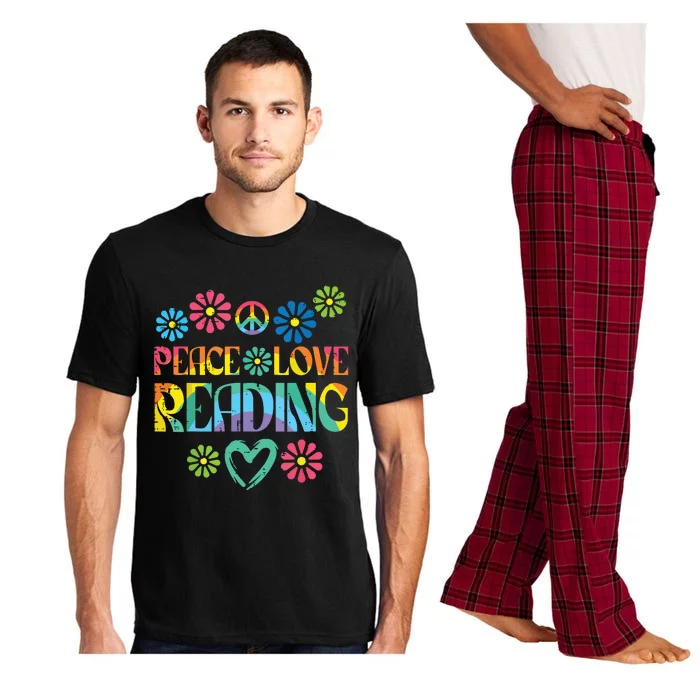 Peace Love Reading Lover Bookworm Librarian Pajama Set