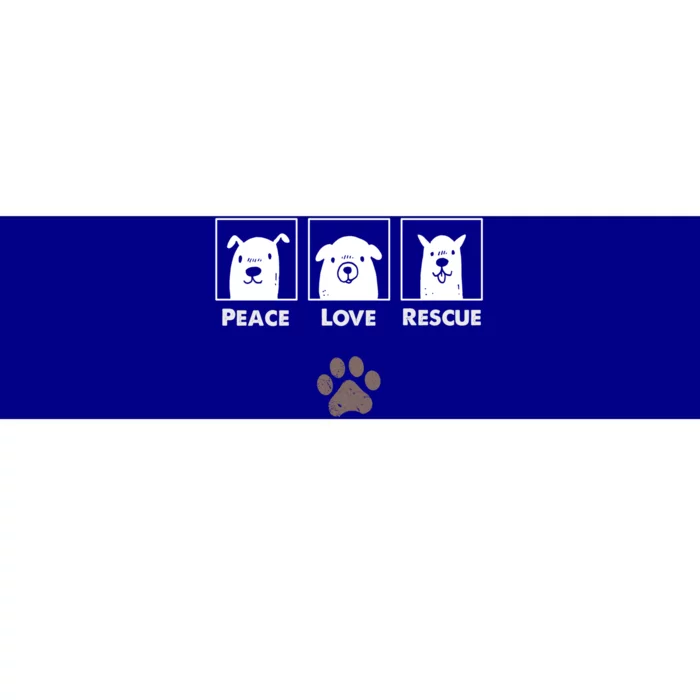 Peace Love Rescue Dogs Dog Day Dog Lover Gift Bumper Sticker