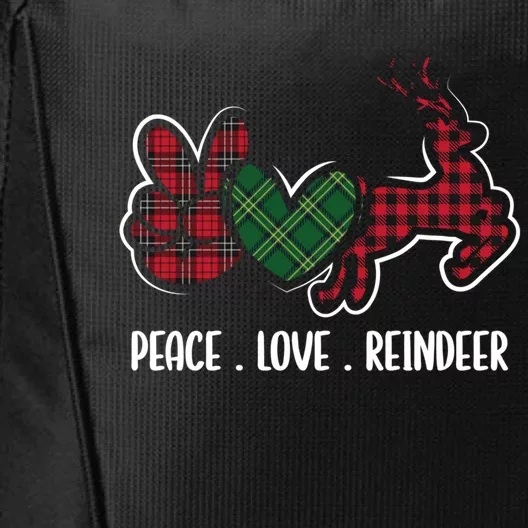 Peace Love Reindeer Christmas Family Deer Lover Xmas Party City Backpack