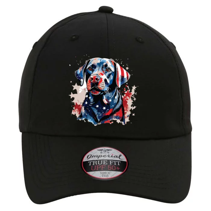 Patriotic Labrador Retriever Dog American Flag The Original Performance Cap