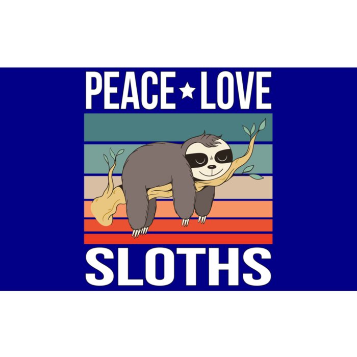 Peace Love Sloths Quote Retro Animal Vintage Gift Bumper Sticker