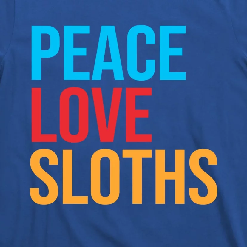 Peace Love Sloths Cute Gift T-Shirt