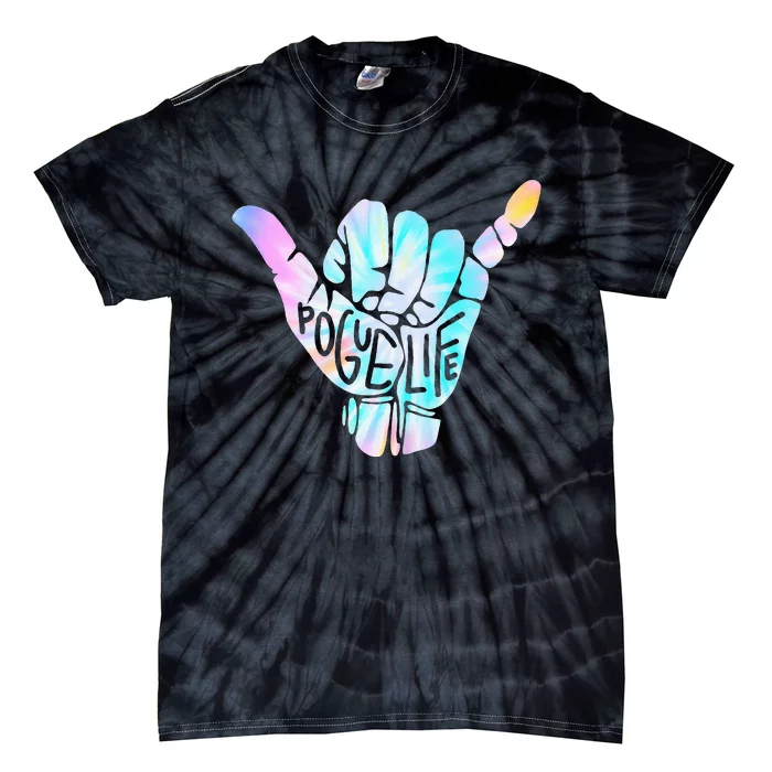 Pogue Life Shaka Hand Hang Loose Tie Dye Pattern (obx) Tie-Dye T-Shirt