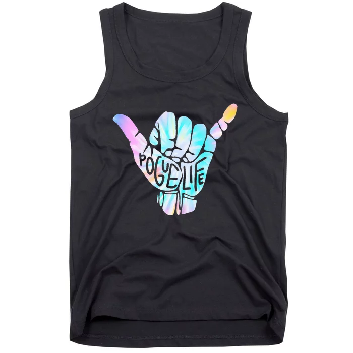 Pogue Life Shaka Hand Hang Loose Tie Dye Pattern (obx) Tank Top