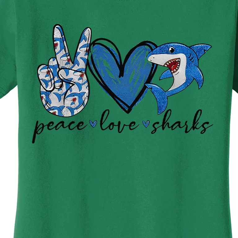 Peace Love Shark Women's T-Shirt