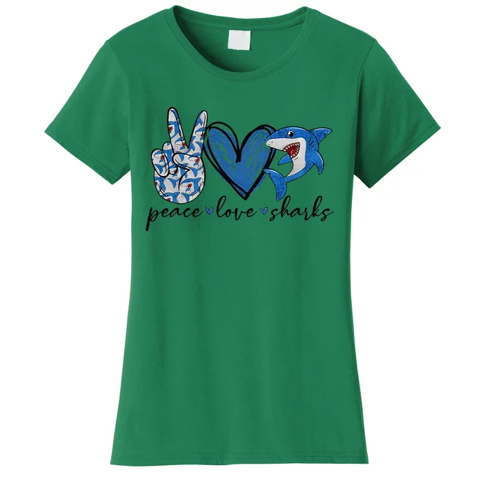 Peace Love Shark Women's T-Shirt