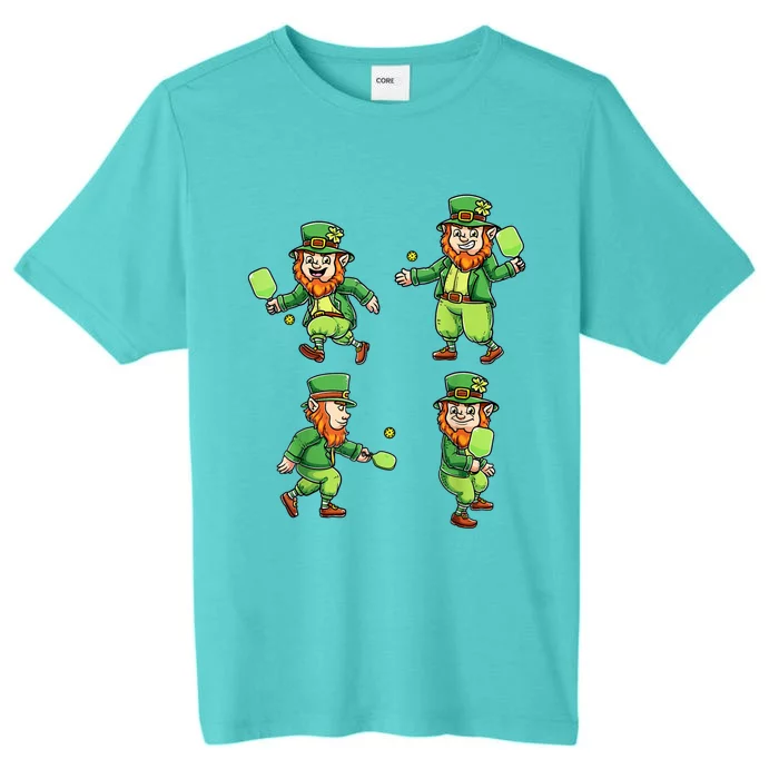 Pickleball Leprechauns St Patrick's Day Pickleball Player ChromaSoft Performance T-Shirt