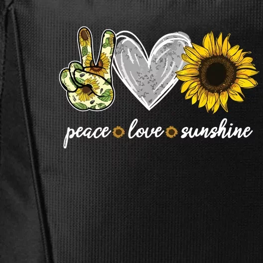 Peace Love Sunshine Sunflower Hippie Sunflower Lover Gifts City Backpack