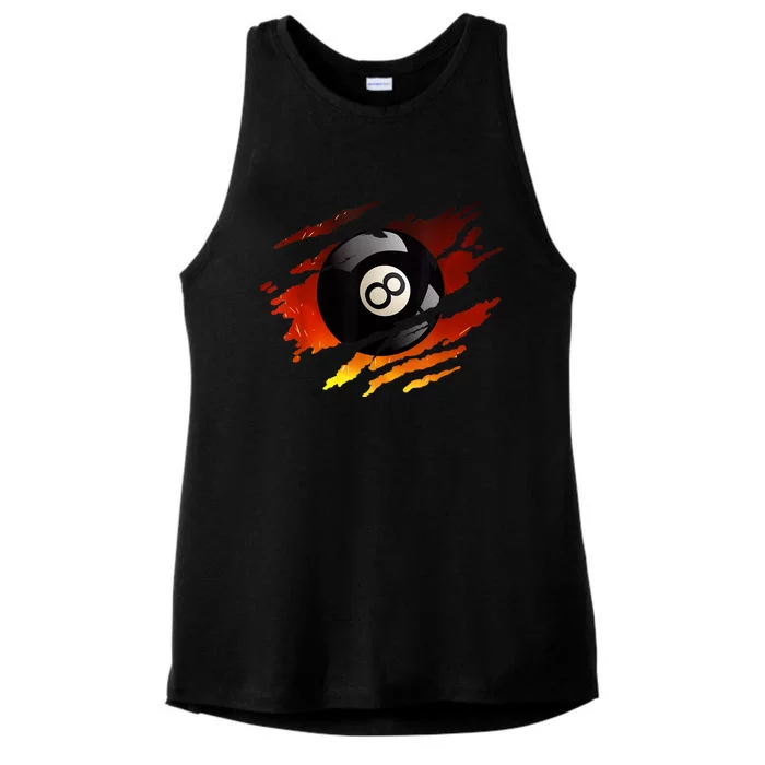 Pool League Snooker Eight Ball Billiards 8 Ball Pool Gift Ladies Tri-Blend Wicking Tank