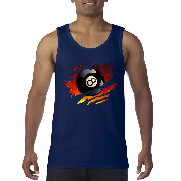 Pool League Snooker Eight Ball Billiards 8 Ball Pool Gift Tank Top