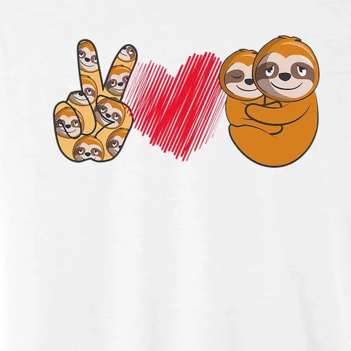 Peace Love Sloth funny Sloth Lover ChromaSoft Performance T-Shirt