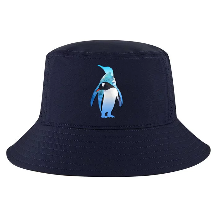 Penguin Lovers Silhouette Earth Day And Ocean Week Cute Gift Cool Comfort Performance Bucket Hat