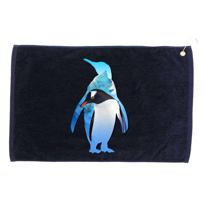 Penguin Lovers Silhouette Earth Day And Ocean Week Cute Gift Grommeted Golf Towel