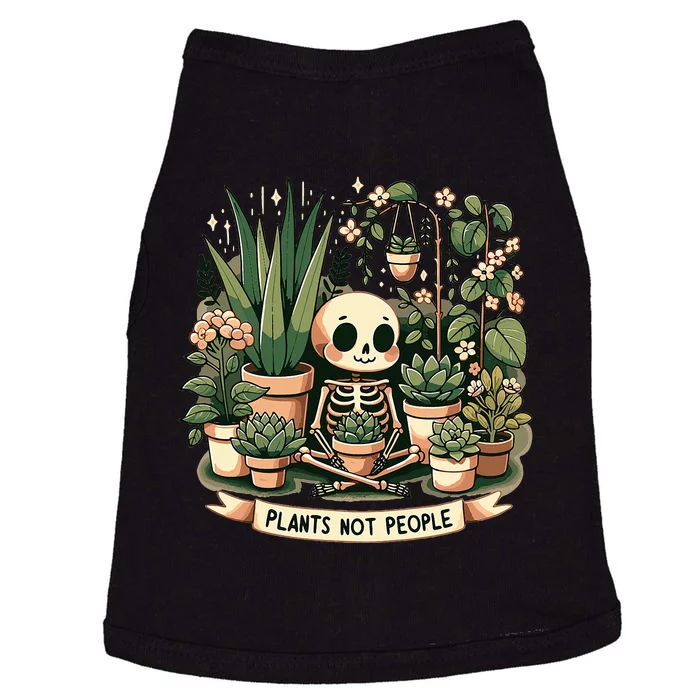 Plant Lover Skeleton Design Plants Not People Doggie Tank