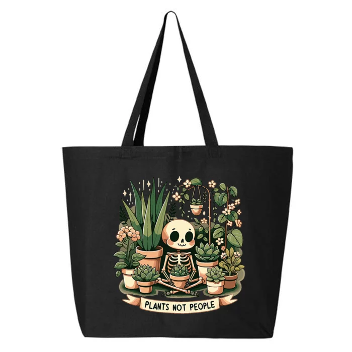 Plant Lover Skeleton Design Plants Not People 25L Jumbo Tote