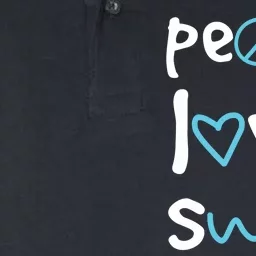 Peace Love Swim Cute Gift Swimmer Gift Love To Swim Softstyle Adult Sport Polo