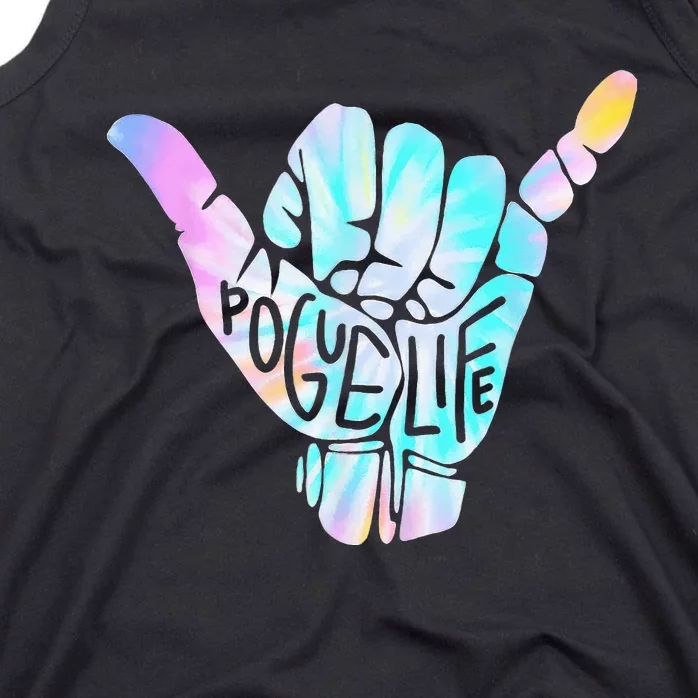 Pogue Life Shaka Hand Hang Loose Tie Dye Pattern Tank Top