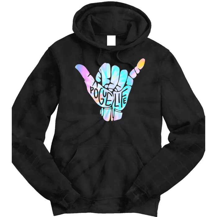 Pogu_e Life Shaka Hand Hang Loose Tie Dye Pattern Tie Dye Hoodie