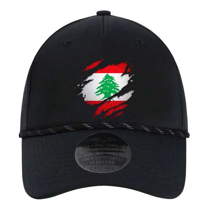 Proud Lebanese Shirts Torn Ripped Lebanon Flag Performance The Dyno Cap