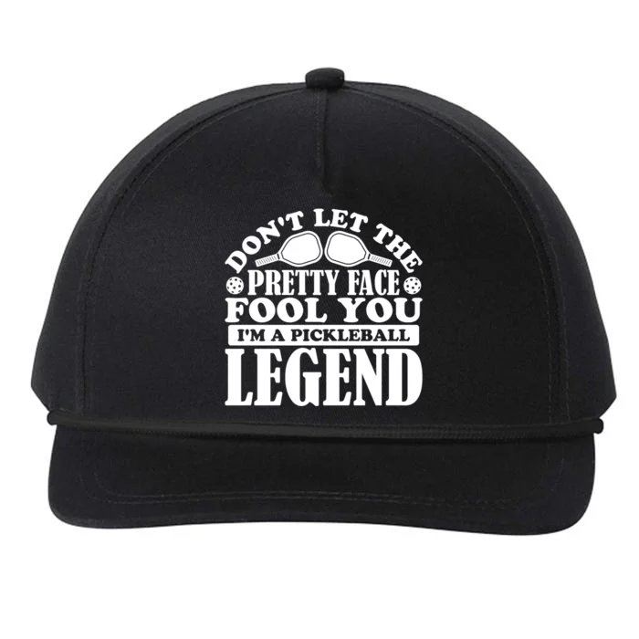 Pickleball Legend Sports Love Funny Coach Player Meme Great Gift Snapback Five-Panel Rope Hat