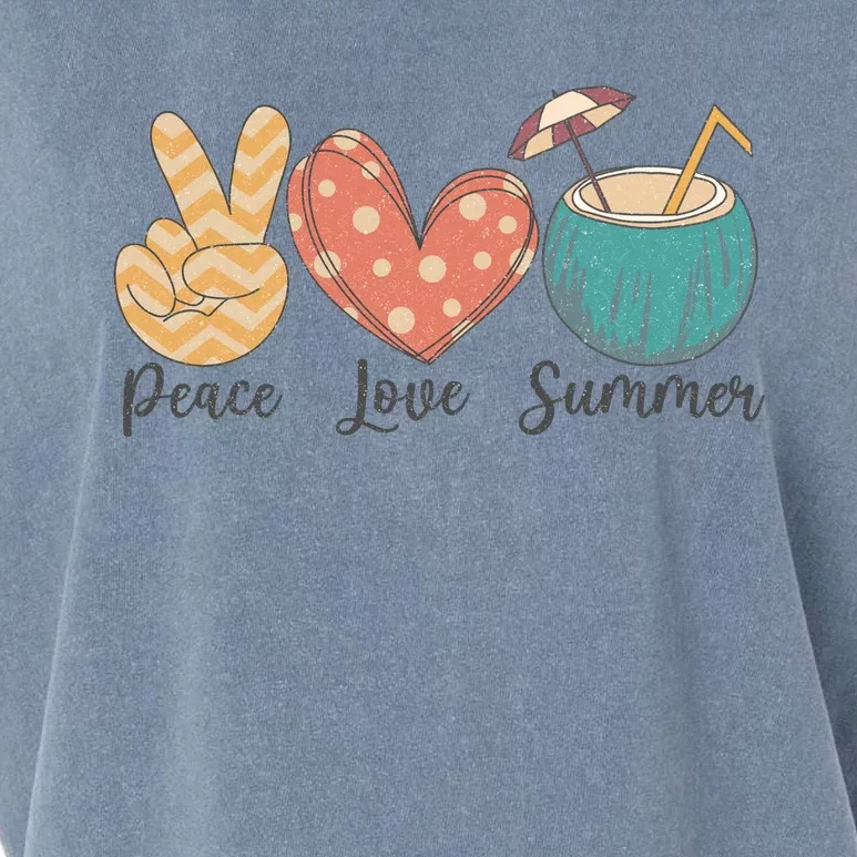 Peace Love Summer Garment-Dyed Women's Muscle Tee