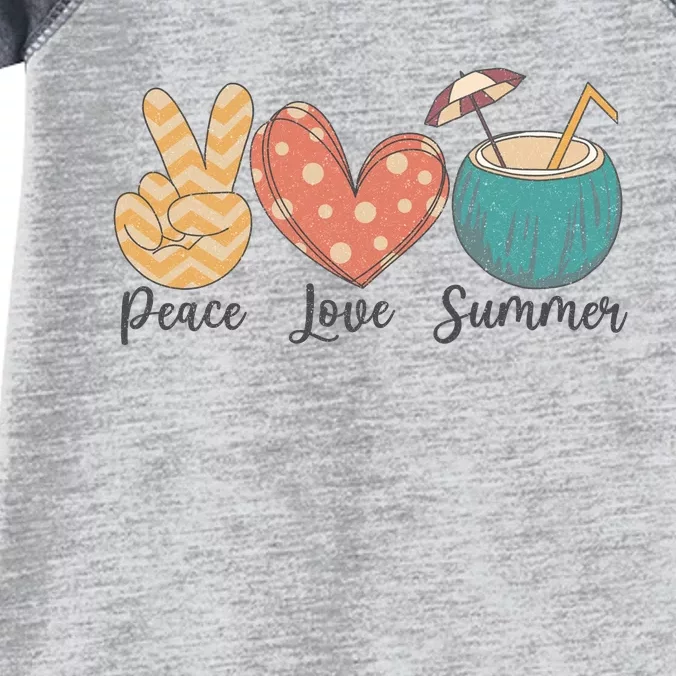 Peace Love Summer Infant Baby Jersey Bodysuit