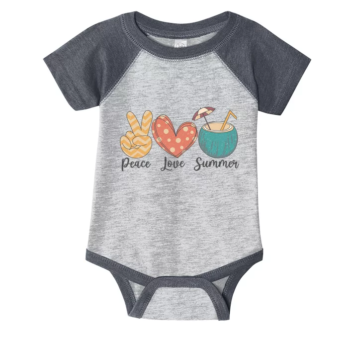 Peace Love Summer Infant Baby Jersey Bodysuit