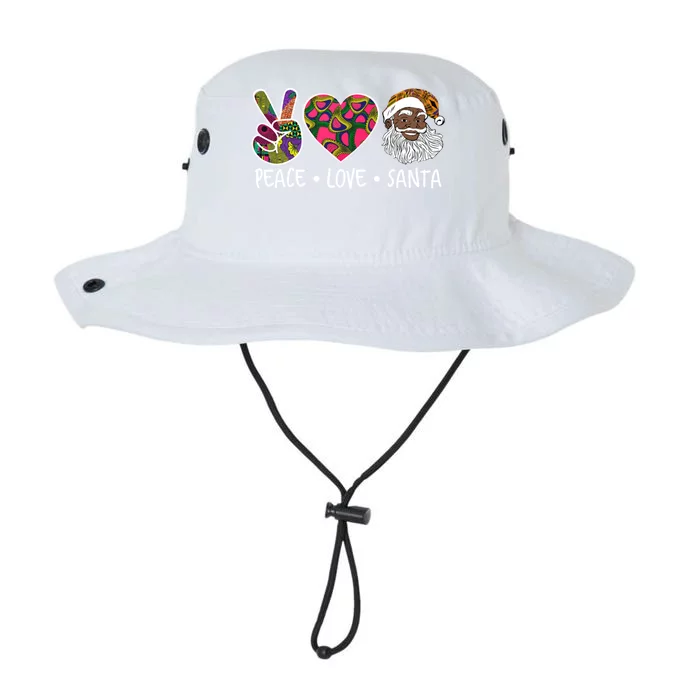 Peace Love Santa African Print Design African American Santa Gift Legacy Cool Fit Booney Bucket Hat