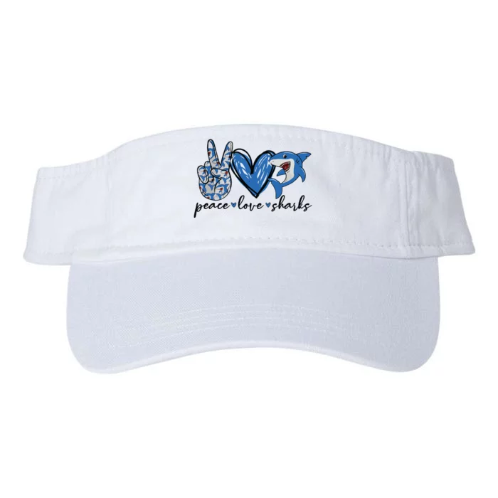 Peace Love Shark Valucap Bio-Washed Visor