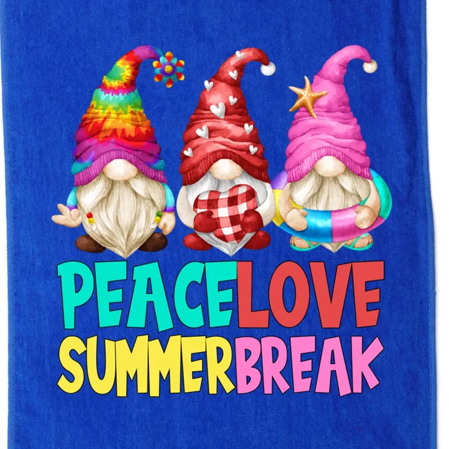 Peace Love Summer Break Chillin With My Gnomies Meaningful Gift Platinum Collection Golf Towel