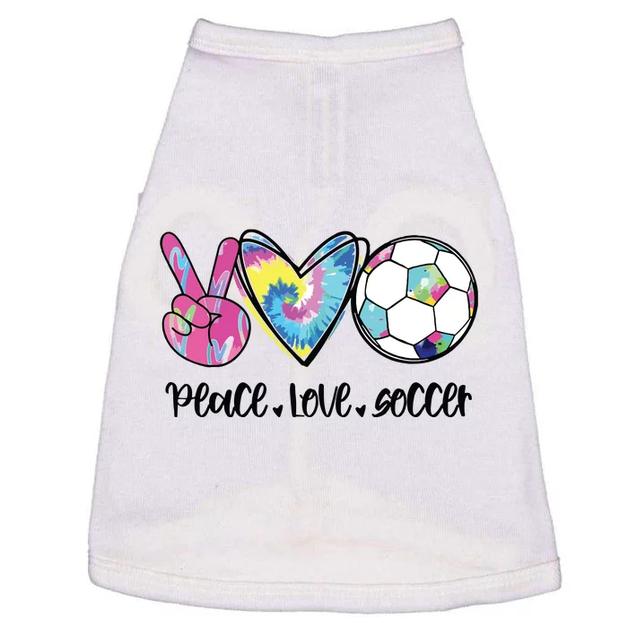 Peace Love Soccer Tie Dye Cute Soccer Lovers Doggie Tank