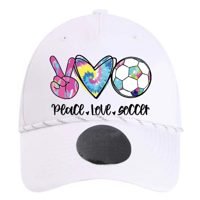 Peace Love Soccer Tie Dye Cute Soccer Lovers Performance The Dyno Cap