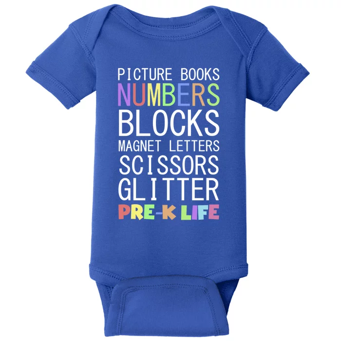 Pregiftk Life School Supply List Teachers Appreciation Great Gift Baby Bodysuit