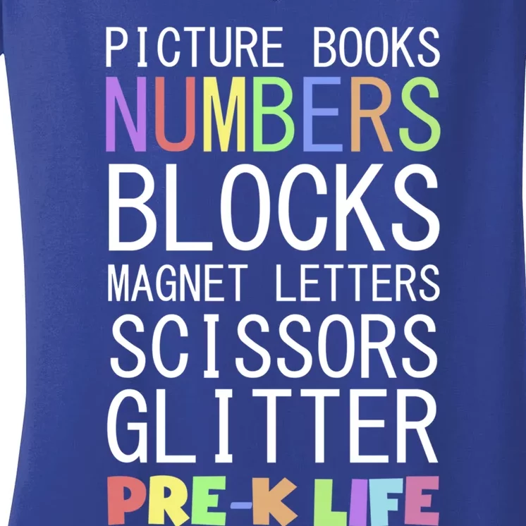 Pregiftk Life School Supply List Teachers Appreciation Great Gift Women's V-Neck T-Shirt