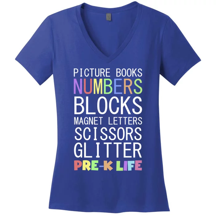 Pregiftk Life School Supply List Teachers Appreciation Great Gift Women's V-Neck T-Shirt