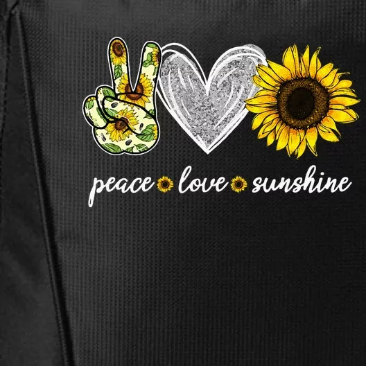 Peace Love Sunshine Sunflower Hippie Sunflower Lover Gifts City Backpack