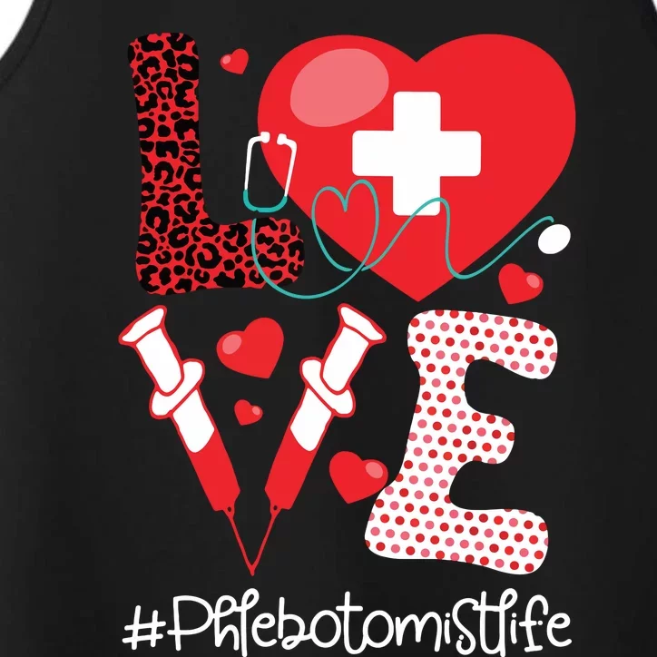 Phlebotomist Life Stethoscope Heart Medical Phlebotomy Performance Tank