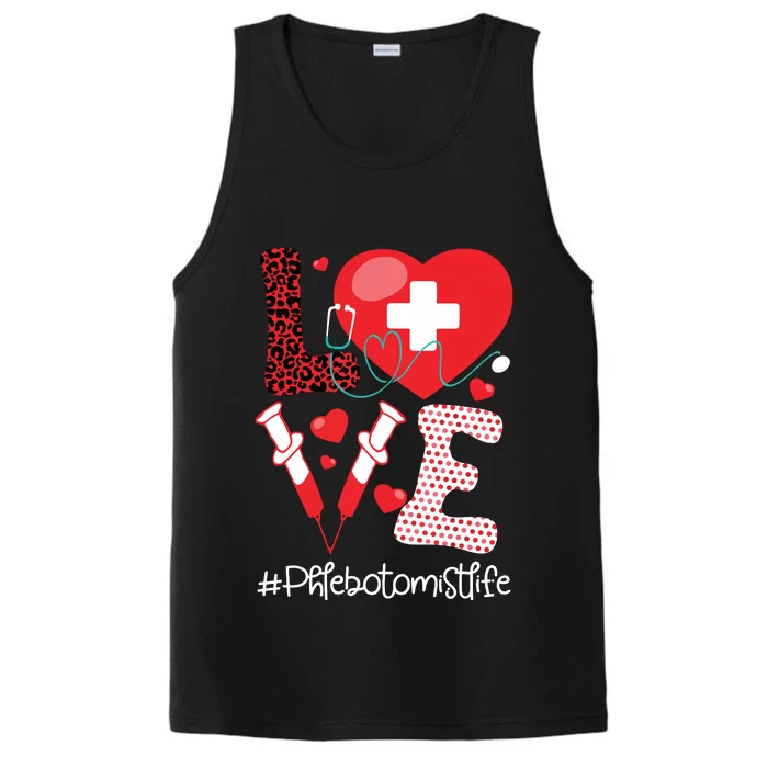 Phlebotomist Life Stethoscope Heart Medical Phlebotomy Performance Tank