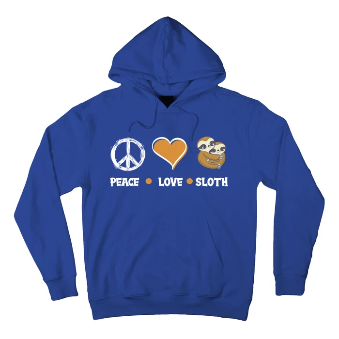 Peace Love Sloth Cute Sloth Lover Funny Sloth Gift Hoodie