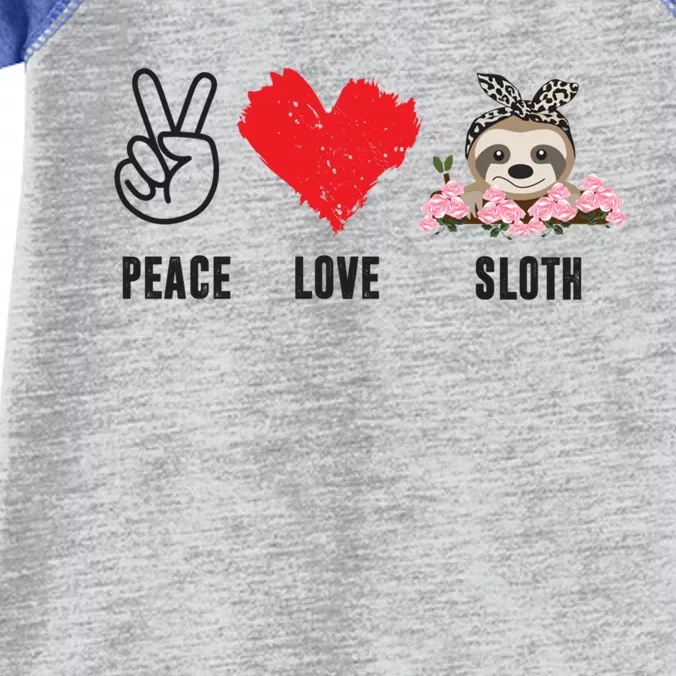 Peace Love Sloth Funny Sloth Love Great Gift Infant Baby Jersey Bodysuit