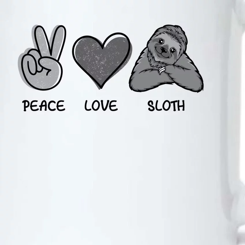 Peace Love Sloth Funny Sloth Love Gift Black Color Changing Mug