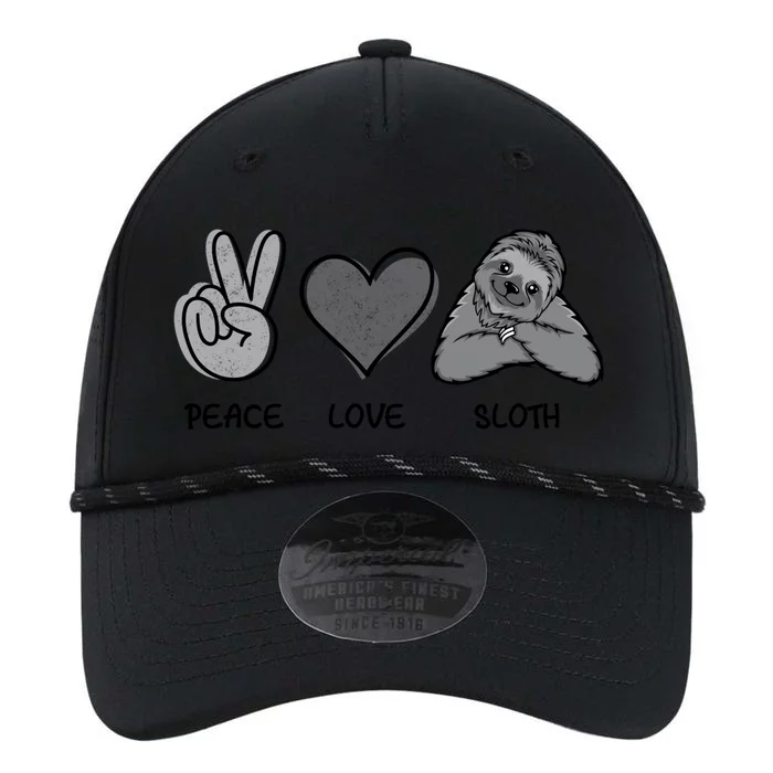 Peace Love Sloth Funny Sloth Love Gift Performance The Dyno Cap