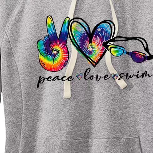 Peace Love Swim Tie Dye Swimmer Women's Fleece Hoodie