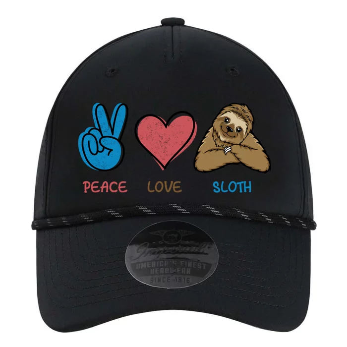 Peace Love Sloth Funny Sloth Love Gift Performance The Dyno Cap