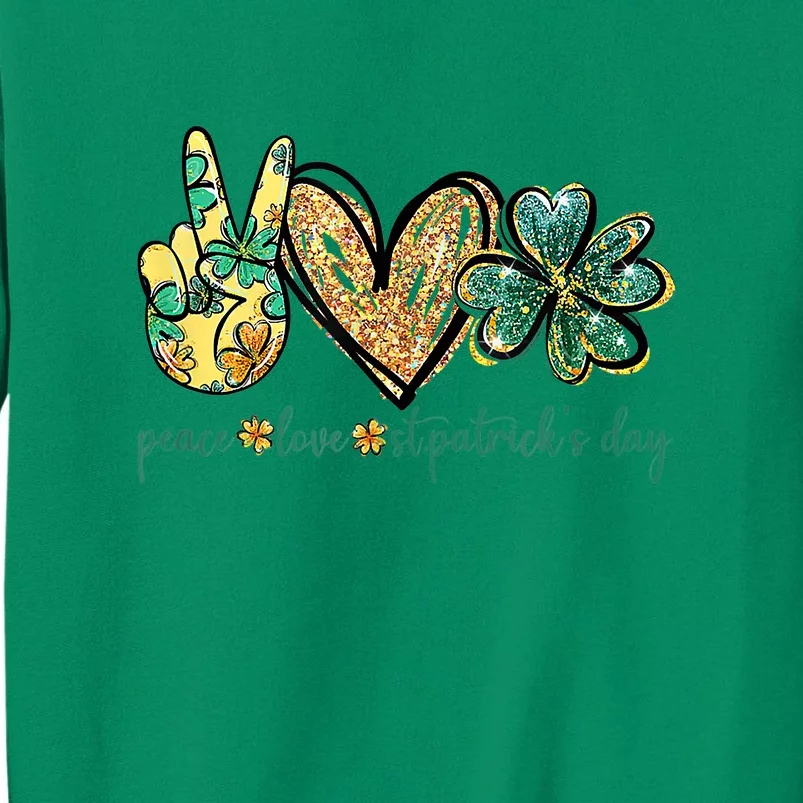 Peace Love St. Patrick's Day Irish Lucky Shamrock Sweatshirt