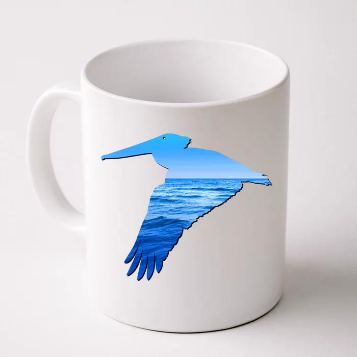 Pelican Lovers Silhouette Earth Day And Ocean Week Cute Gift Front & Back Coffee Mug