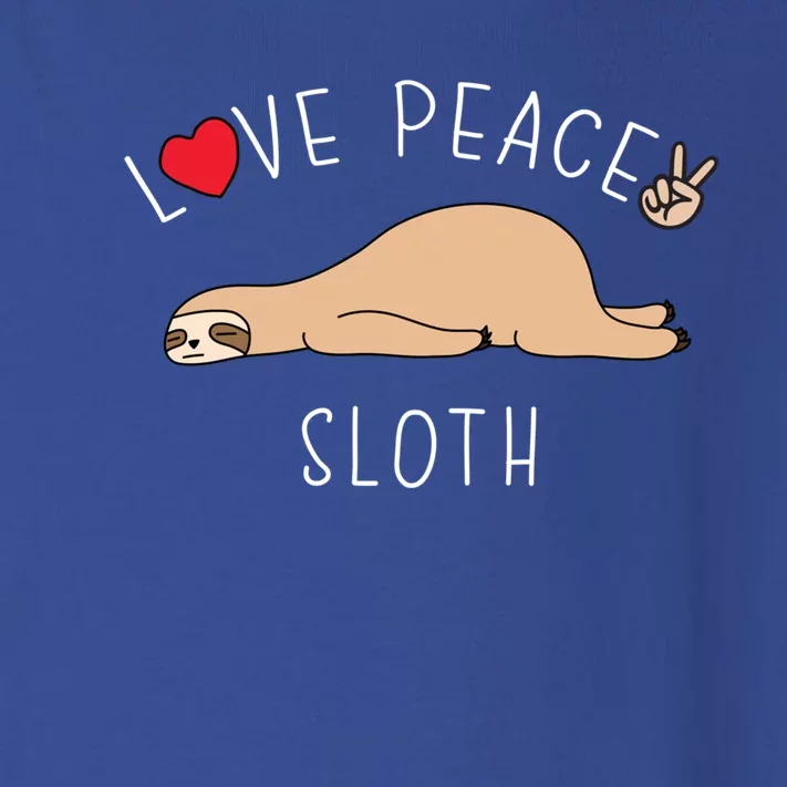 Peace Love Sloth Funny Cute Lazy Animal Kawaii Funny Gift Toddler Long Sleeve Shirt