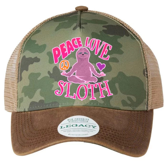 Peace Love Sloth Funny Peaceful Awesome Life Gift Legacy Tie Dye Trucker Hat